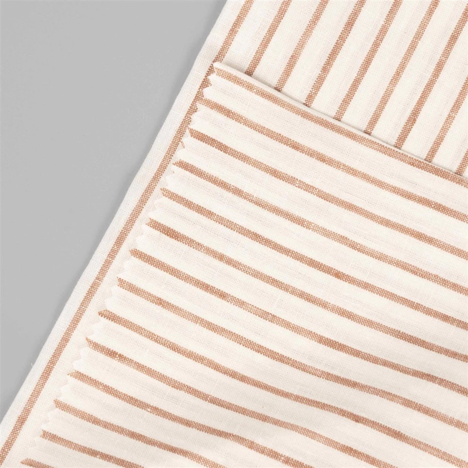 Off White Taupe Striped Linen Fabric manufacturers Off White Taupe Striped Linen Fabric manufacturers
