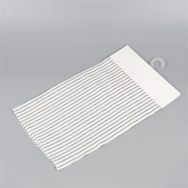 Off White Blue Striped Linen Fabric