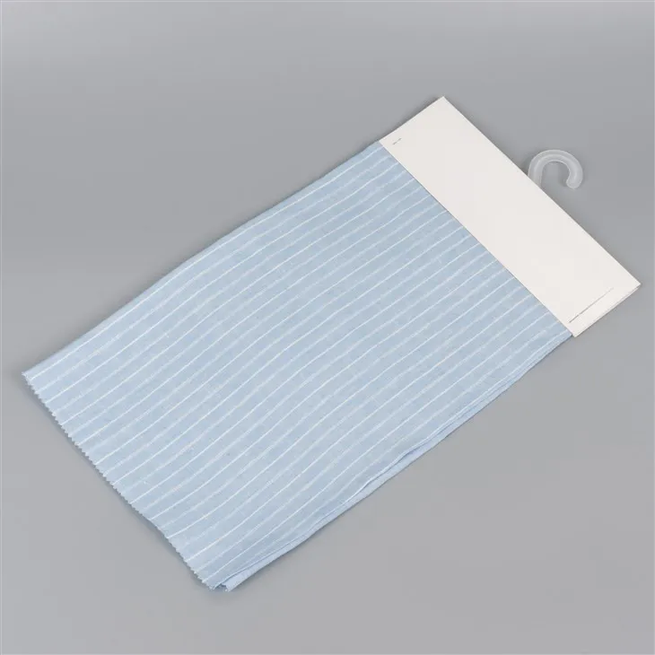 Sky Blue Fine Striped Linen Fabric Sky Blue Fine Striped Linen Fabric