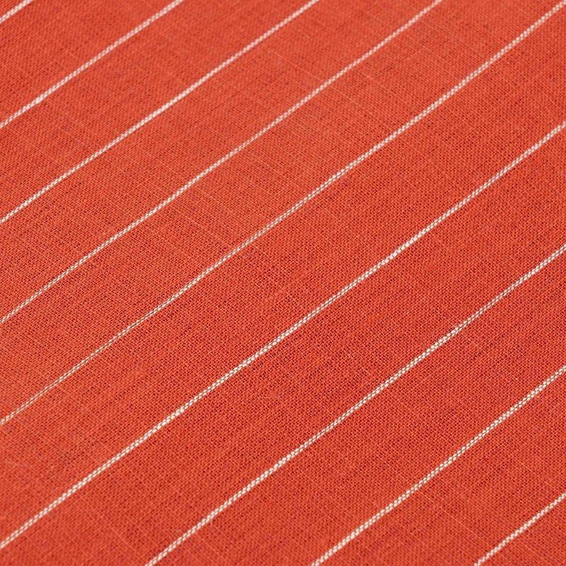 Terracotta Fine Striped Linen Fabric suppliers Terracotta Fine Striped Linen Fabric suppliers